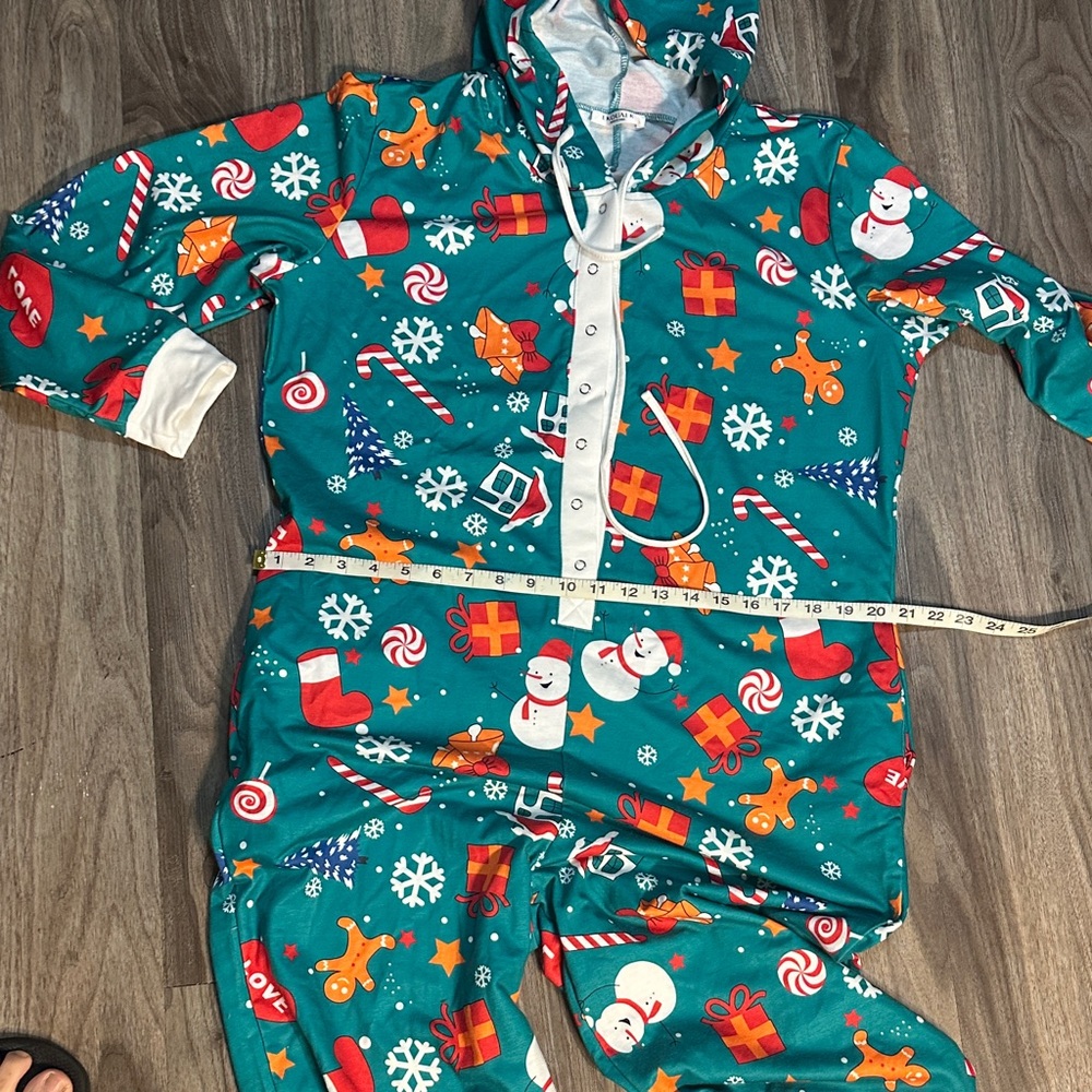 Cozy Christmas Hooded Onesie Pajamas - Picture 4 of 6